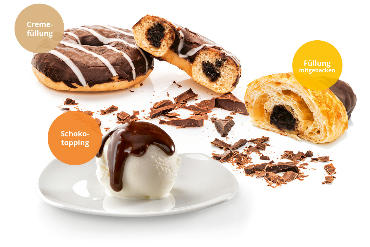 Chocolate topping, cream or filling with H&F pectin